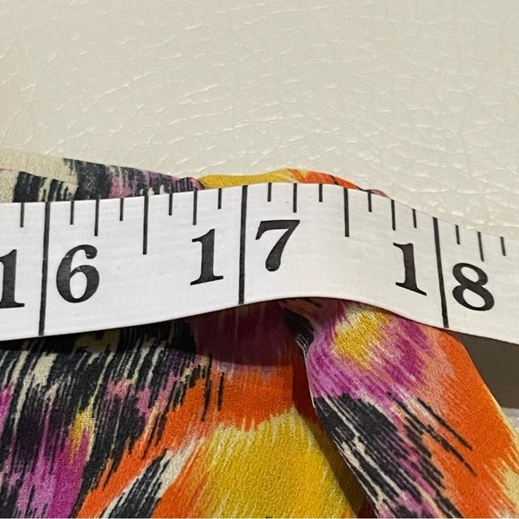 PAPER CRANE printed Double layer Strappy Cami top size medium boho orange pink - Picture 7 of 8